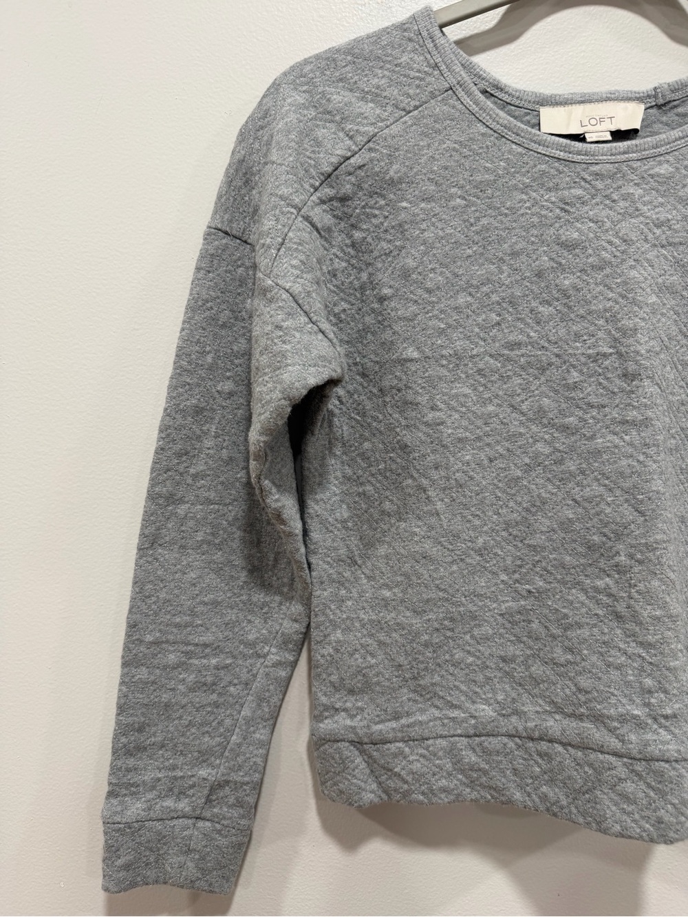 Ann Taylor loft gray sweater textured XS - Picture 3 of 8